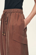 Alice Airy Elasticated Waist Balloon Pants in Cupro Tencel Blend