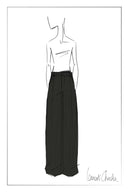 Alix Hand Braided Straight Leg Pants in Wool Blend
