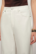 Alma Barrel Straight Leg Jeans in Lightweight Lyocell Blend Denim