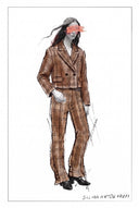 Amber Karierter Cropped-Blazer aus Wollmischung