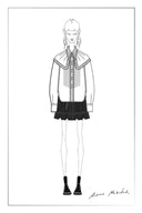 Anthea Lace Panel Shirt with Detachable Collar