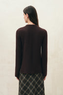 Anya Side Slit Top in Cotton Knit