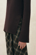 Anya Side Slit Top in Cotton Knit