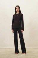 Anya Side Slit Top in Cotton Knit
