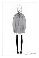 Apollonia Turtleneck Dress with Detachable Peter Pan Collar in Wool Knit