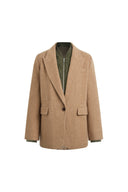 Blazer Artemis effetto lana a strati rimovibile in misto lana