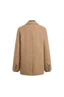 Blazer Artemis effetto lana a strati rimovibile in misto lana