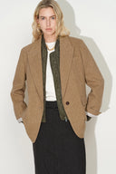 Artemis Detachable Faux Layered Blazer in Wool Blend