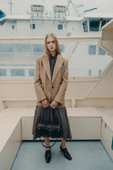 Blazer Artemis effetto lana a strati rimovibile in misto lana