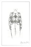 Ash Pullover mit kontrastierendem Argyle-Muster und Stickerei