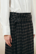 Ashley Plaid Wrap Skirt in Flannel
