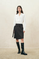 Ashley Plaid Wrap Skirt in Flannel