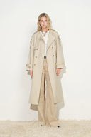 Audrey Deconstructed Double Breasted Belted Trench Coat