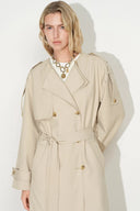 Audrey Deconstructed Double Breasted Belted Trench Coat