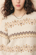 Maglione Audrey con motivo Fair Isle in misto lana