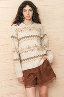Maglione Audrey con motivo Fair Isle in misto lana