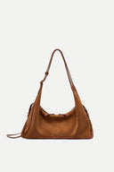Sac hobo moyen Aura décontracté en daim doux et velouté