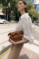 Aura Slouchy Medium Hobo Bag in Soft Velvety Suede