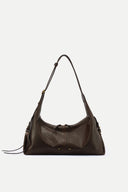 Aura Slouchy Medium Hobo Bag in Vegetable-Tanned Leather