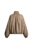 Aurin Bubble Hem Jacket in Satin Acetate