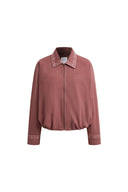 Blouson bomber court Aurora brodé en 100 % coton