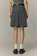 Aurora Pleated Skort in Fine Wool Blend