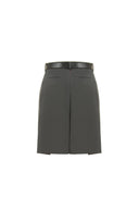 Aurora Pleated Skort in Fine Wool Blend