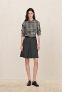 Aurora Pleated Skort in Fine Wool Blend