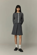 Aurora Pleated Skort in Fine Wool Blend