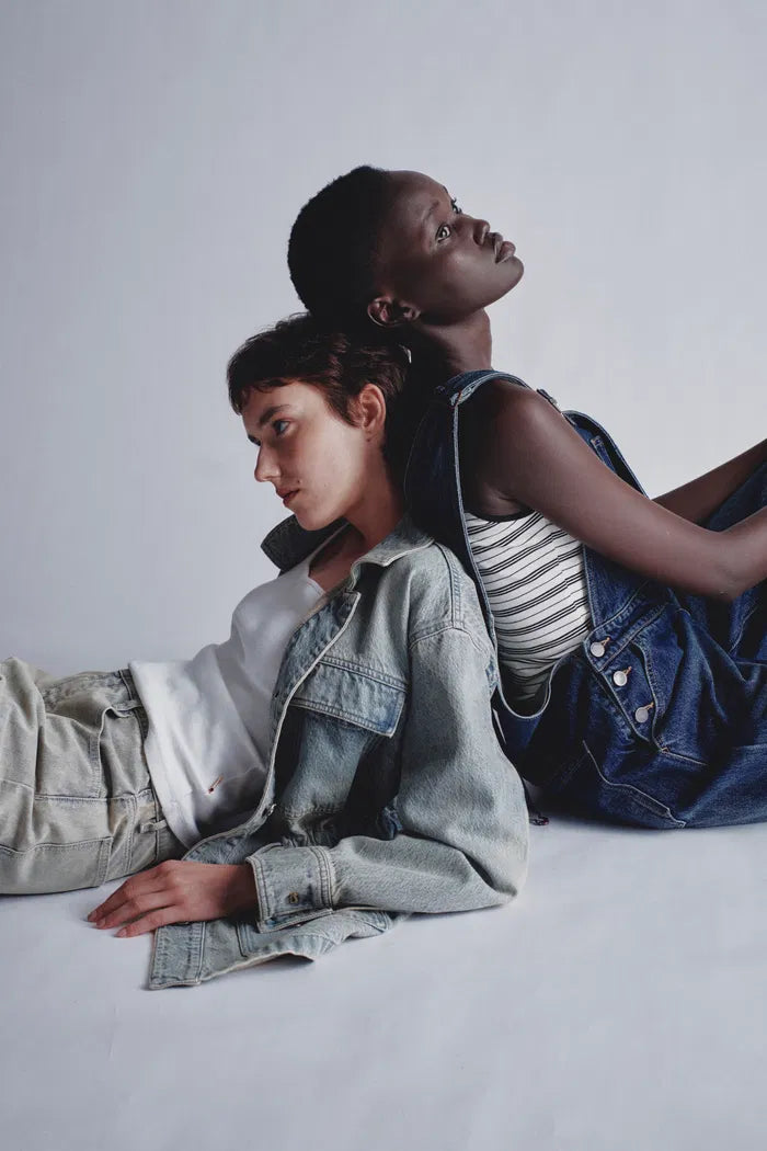 Esme Safari Style Drawstring Jacket in Cotton Denim