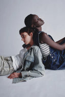 Esme Safari Style Drawstring Jacket in Cotton Denim