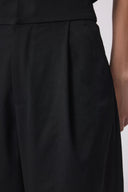 Pantalon Bay Imprimé Jambe Tonneau en Mélange Coton