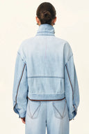 Luna Jack met Lantaarnmouwen in Katoen Denim