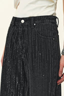 Eclipse-D Rhinestone Washed Jeans in Cotton Denim