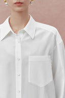 Nicole Oversized Shirt in Cotton Plain Weave