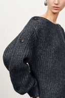 Robe ajustable épaules dénudées Kylie en tricot laine mérinos fil grossier