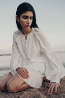 Vicky Puff Sleeve Top and Skirt in Fine Cotton Voile