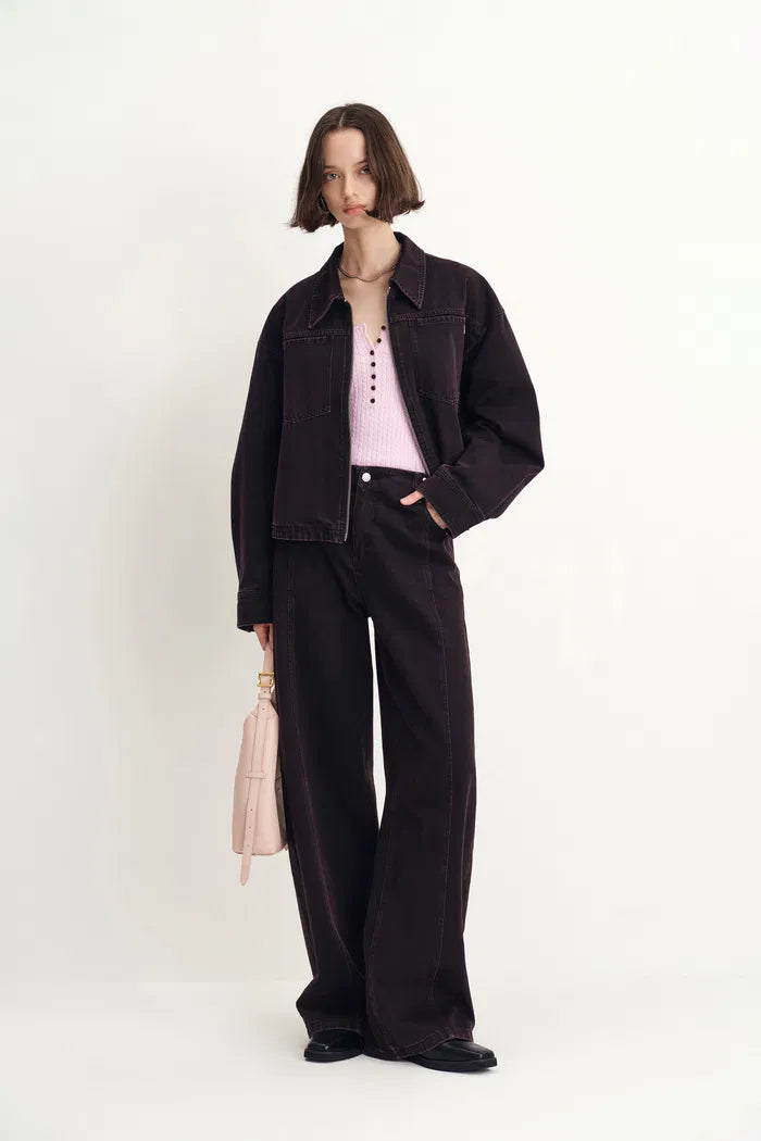 Pike Boxy Cut Jacket in Cotton Denim