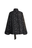 Stars Halstuchbluse aus Seiden-Crepe mit metallischen Akzenten