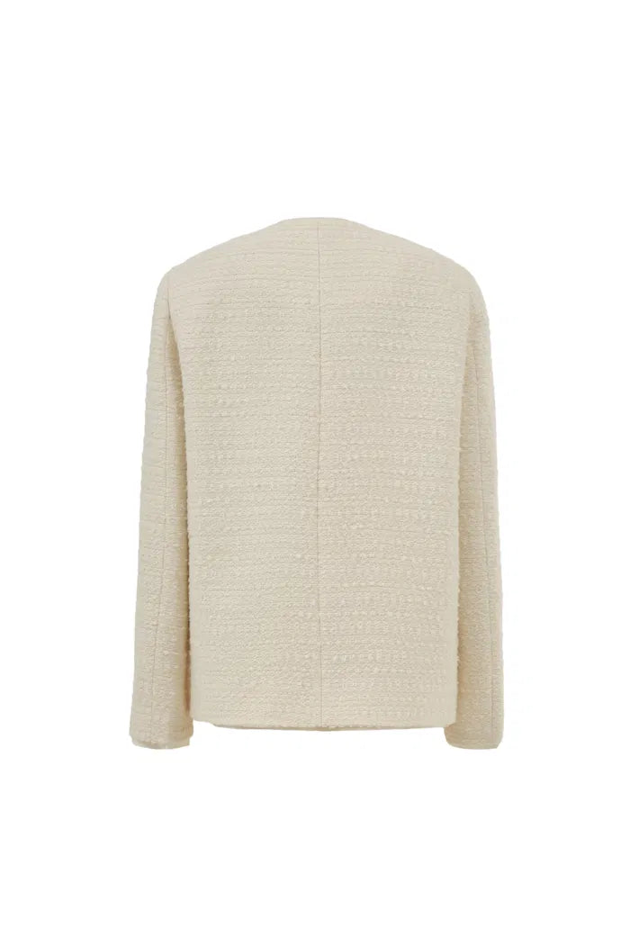 Freja Tweed Jacket in Cotton-Wool Blend – fbrq.com Freja Tweed Jacket in Cotton-Wool Blend – fbrq.com