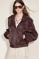 Veste zippée mate Tatum en simili cuir