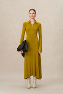 Ruby Knotted Dress in Wool-Thermolite Blend