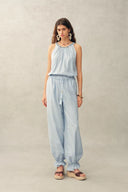 Elsa Boho Lace  Adjustable Cuffs Balloon Pants in Cotton