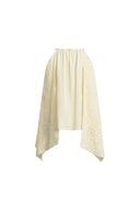 Hazel Lace Panel Halterneck Sleeveless Top in Silk Cotton Blend