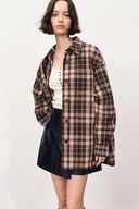 Arlene Oversized Checkered Jacket in Merino Wool