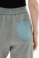 Sereta Wide Leg Denim Jeans in Cotton Jersey