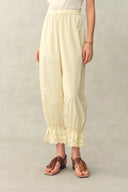 Hazel Lace Panel Halterneck Sleeveless Top and Pants Set in Silk Cotton Blend