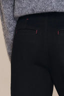 Soft Sculpture Contrast Stitch Barrel Leg Jeans in Cotton Denim