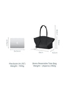 Grand Sac Cabas Convertible Brera en Cuir Pleine Fleur et Daim