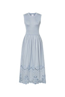 Vestido con Encaje Amy en Mezcla de Seda Morera